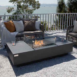 Cannes Rectangular Fire Table - OFG416DG | Elementi Plus